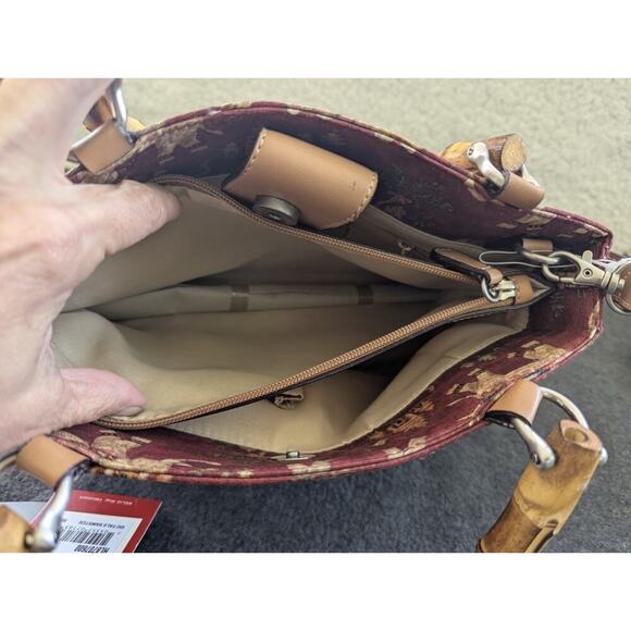 Elephant Print Handbag Purse shoulder bag Canvas Boho - Picture 9 of 11